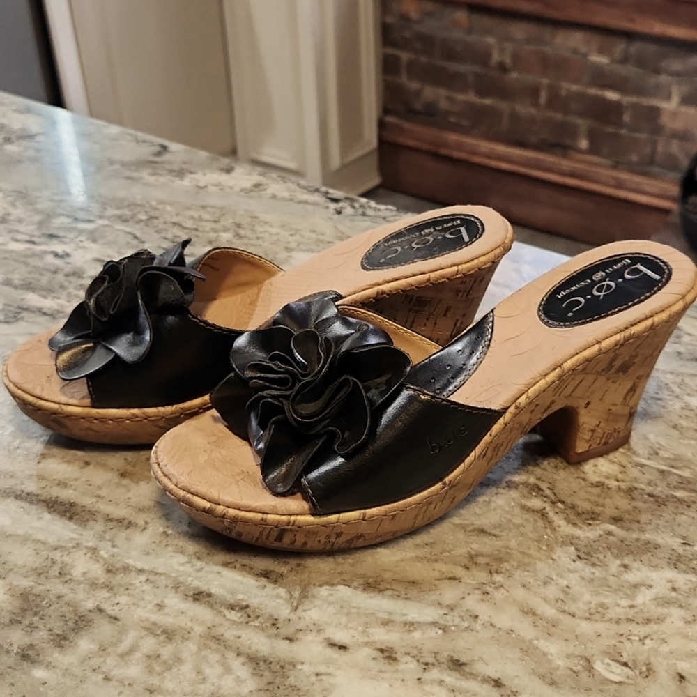Born leather flower shoes